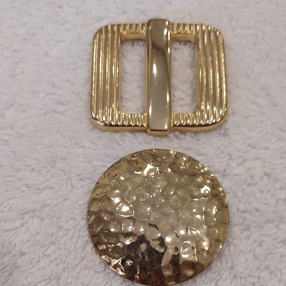 Weekenders Scarf Slides Lot Of 2 Gold Tone